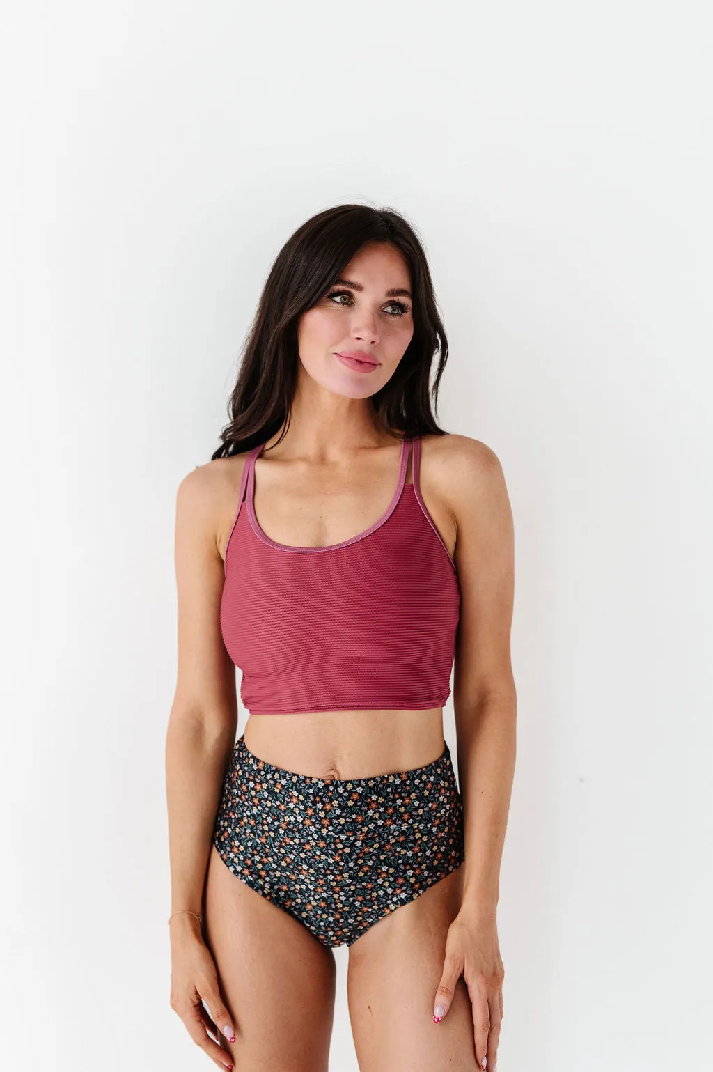 Double Strap Top in Dark Mauve