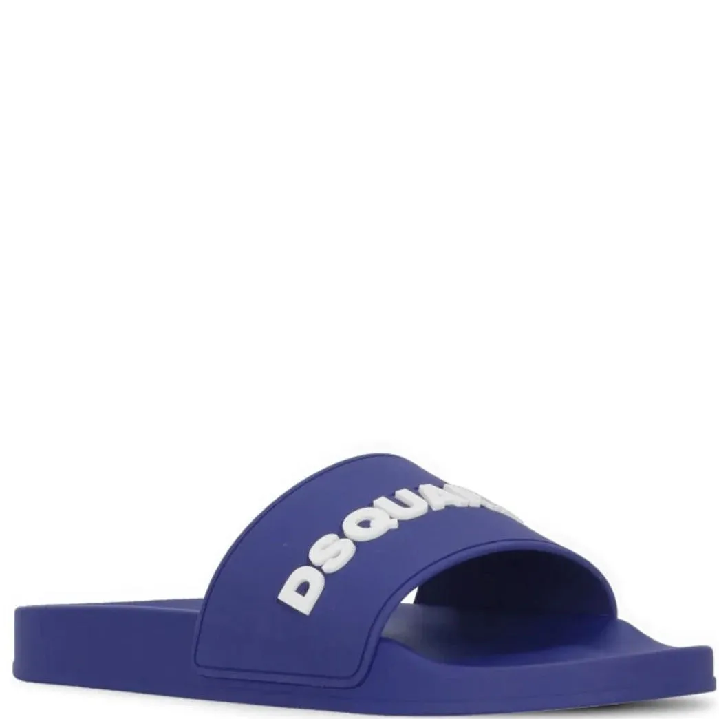 DSQUARED2 Blue Logo Sliders