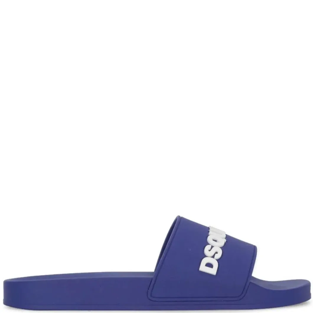 DSQUARED2 Blue Logo Sliders