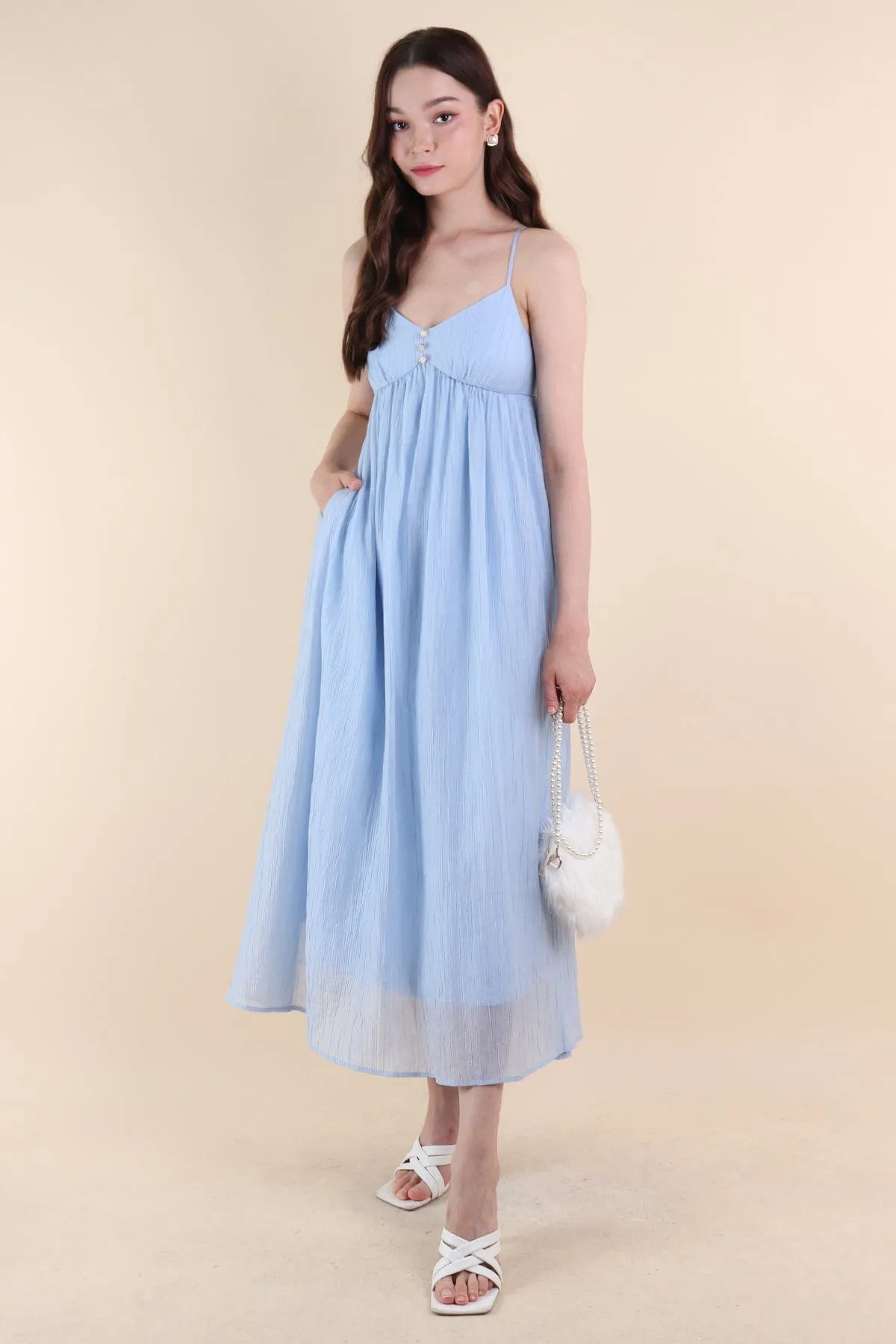 EMERSON CREPE MAXI IN SKY