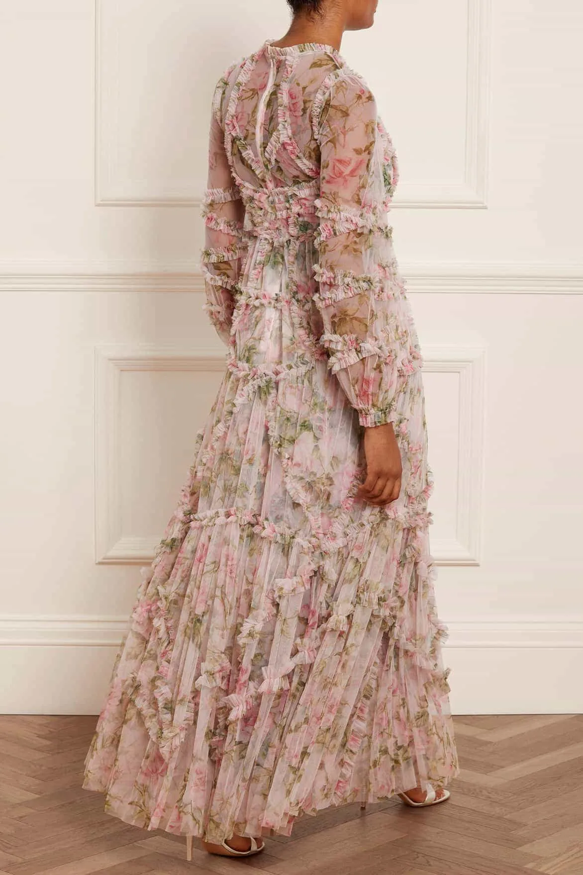 English Rose Diamond Ruffle Gown