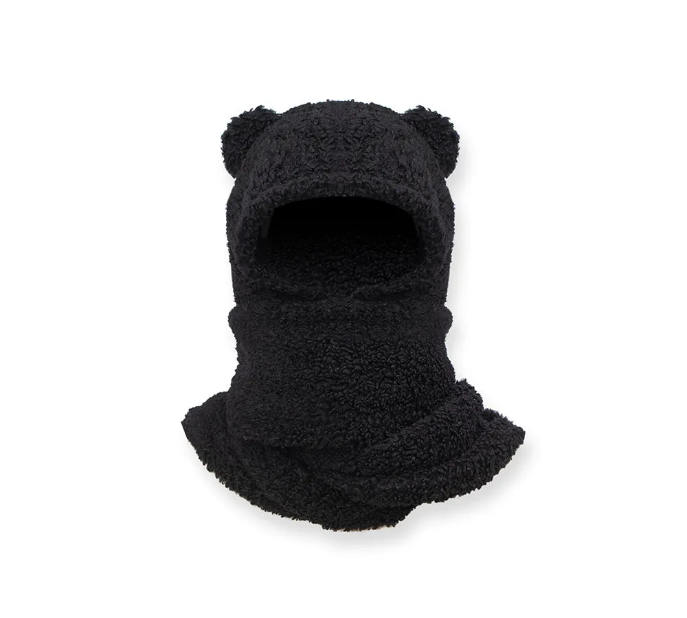 EVERAU® Hat Scarf and Gloves 3 In 1 Cute Bear Plush Hat