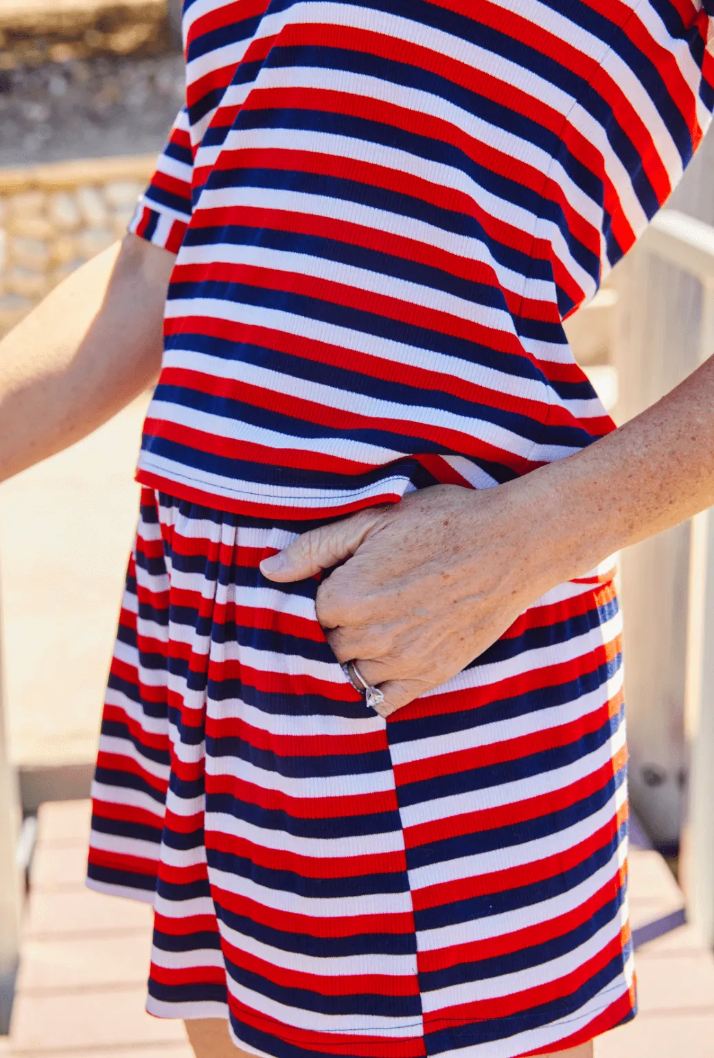 Everyday Shorts - RWB Ribbed Stripe