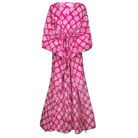 Fanfare Pink Maxi Kaftan Dress