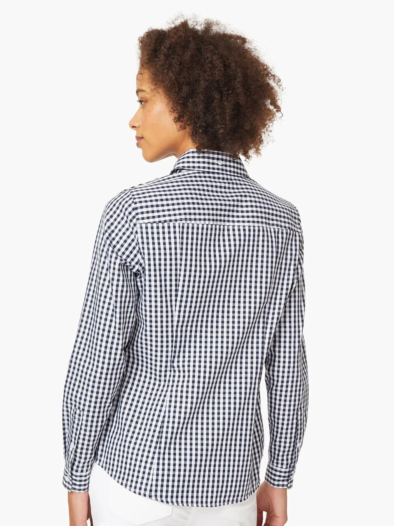 Gingham Easy-Care Button-Up Shirt