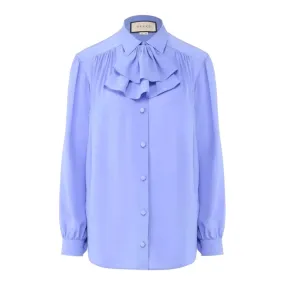 Gucci Detachable-Ruffle Silk Blouse