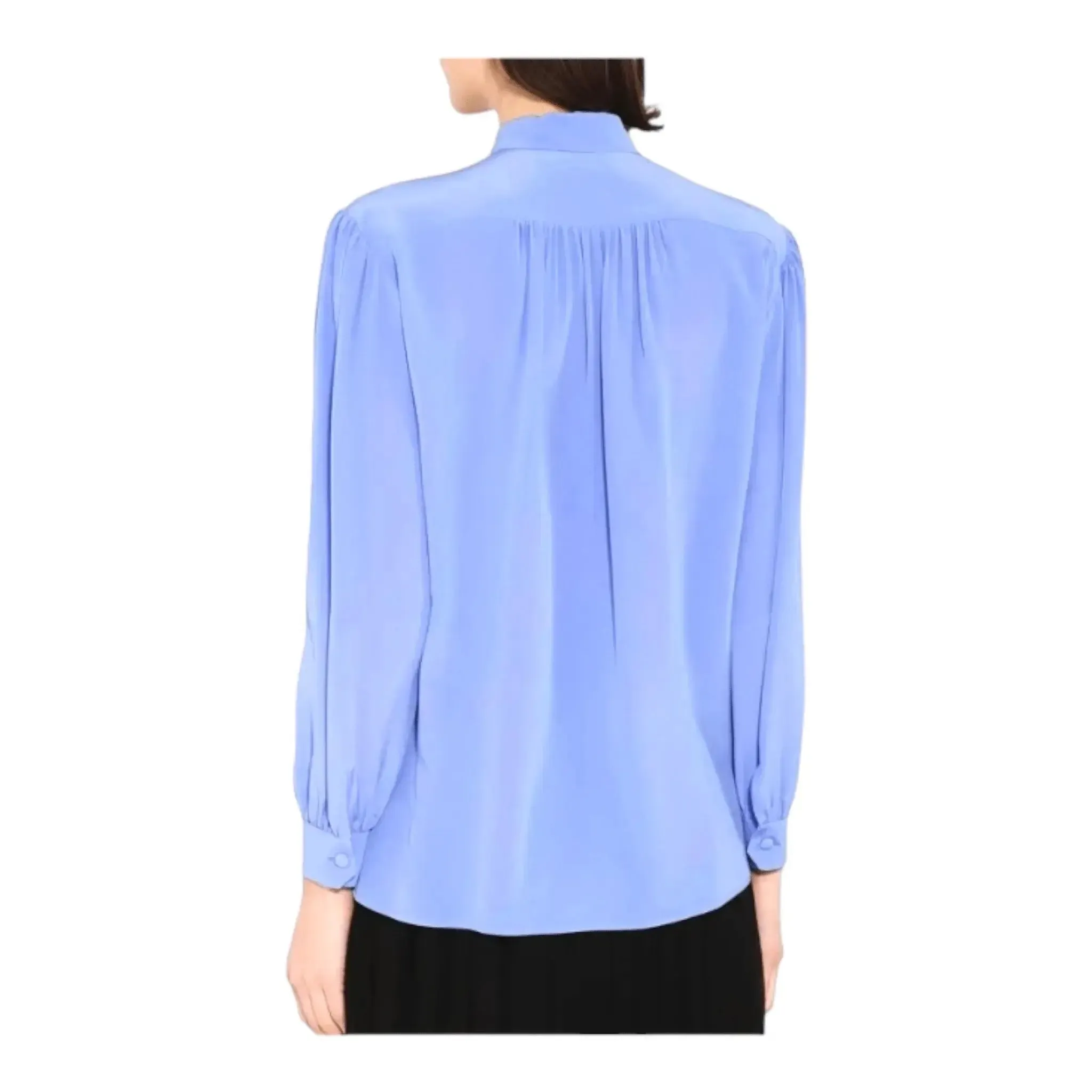 Gucci Detachable-Ruffle Silk Blouse