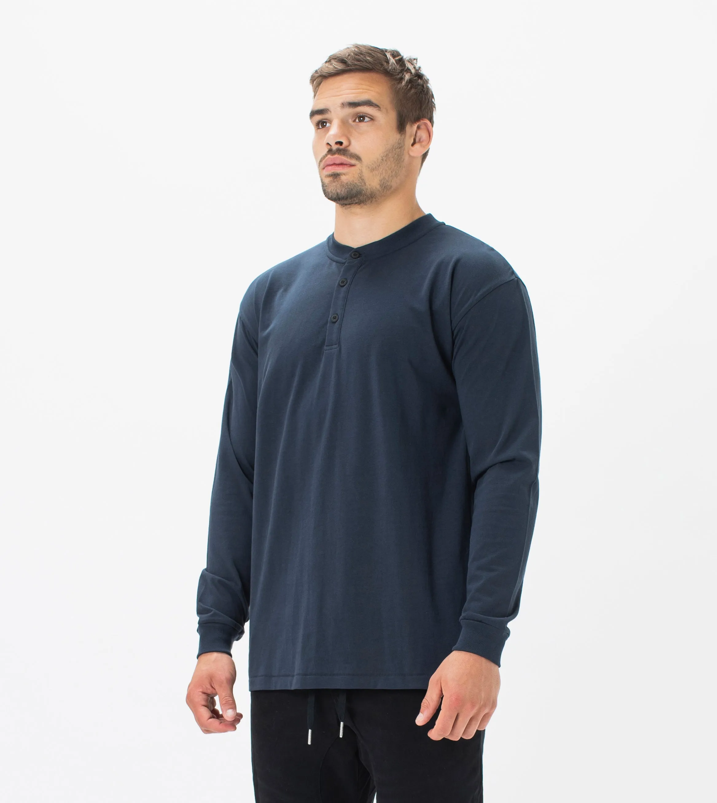 Henley LS Tee Ink