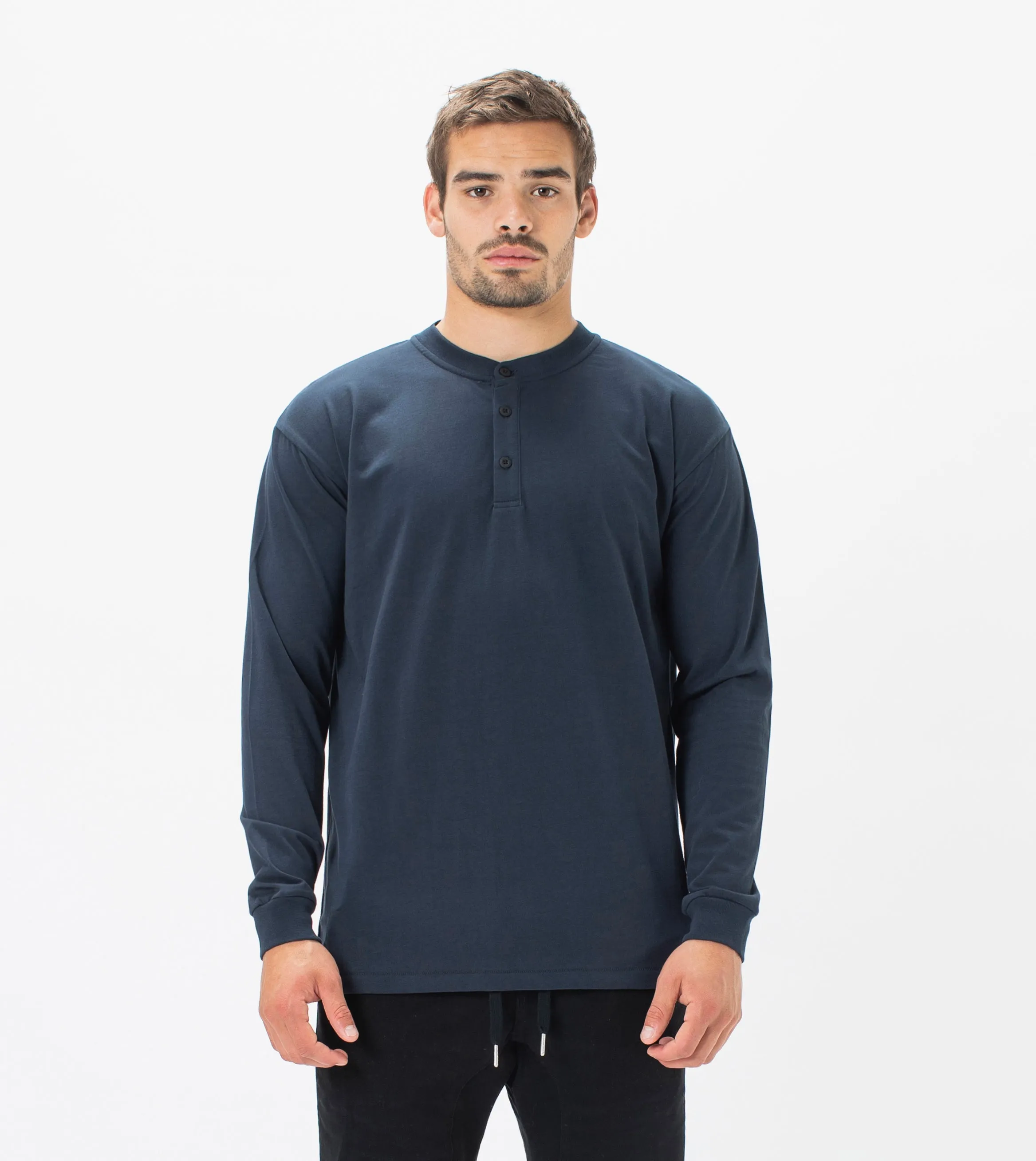 Henley LS Tee Ink