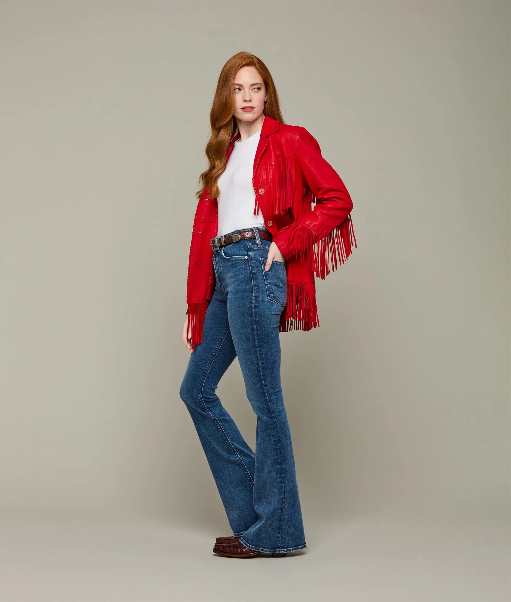 Holly High-Rise Flare Jean :: Harvest