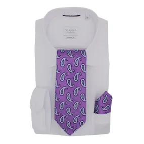 Hunter & Oak X-Long Lilac Detail Tie Purple