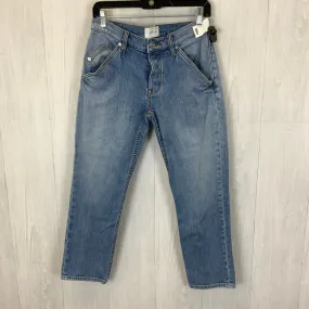 Jeans Straight By Current/elliott In Blue Denim, Size: 4