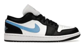 JORDAN 1 LOW BLACK UNIVERSITY BLUE WHITE (W)