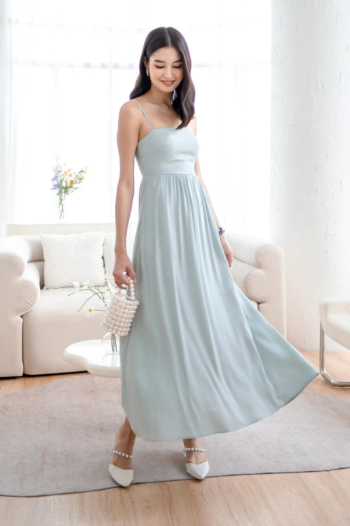 KOMMA MAXI DRESS IN SAGE