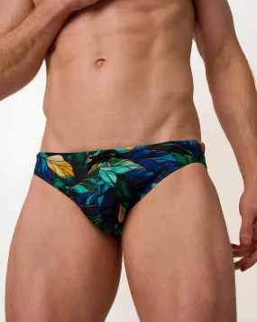 Kos Enhancing Swim Brief - Leaf Print