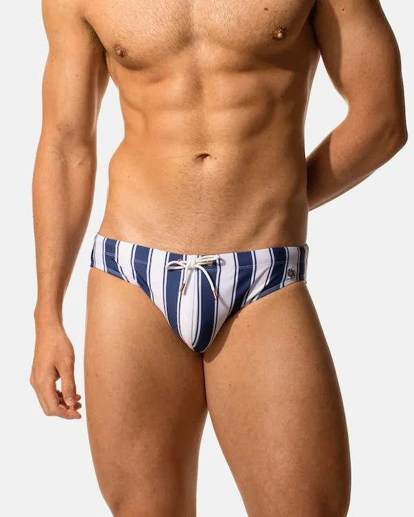 Kos Enhancing Swim Brief - Nautical Stripe