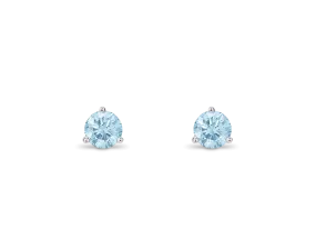 Lab-Grown Diamond ½ct. tw. Round Brilliant Solitaire Studs | Blue