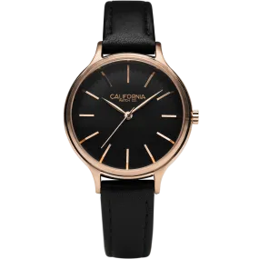 Laguna 34 Leather Rose Gold Black