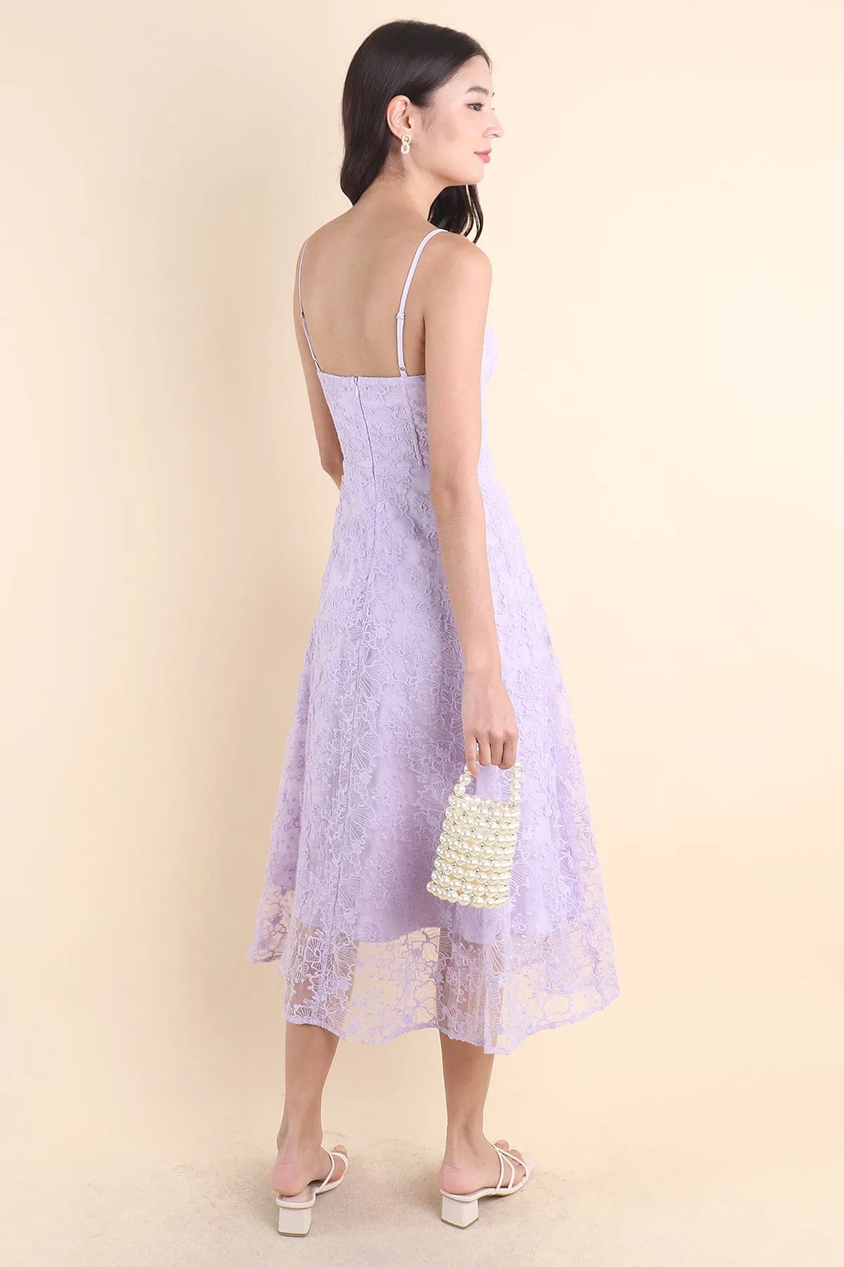 LAVIN LACE EMBOSSED MAXI IN LAVENDER