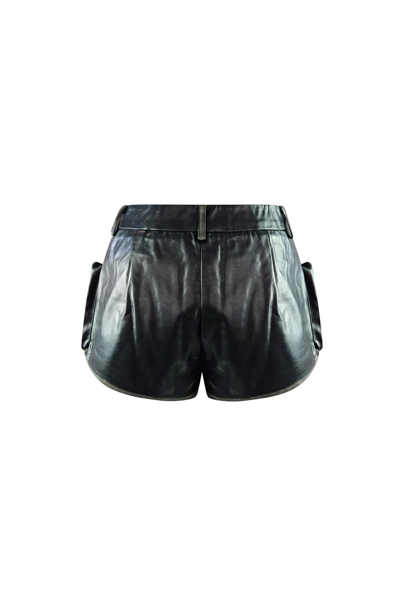 Lay Low Cargo Pockets PU Shorts