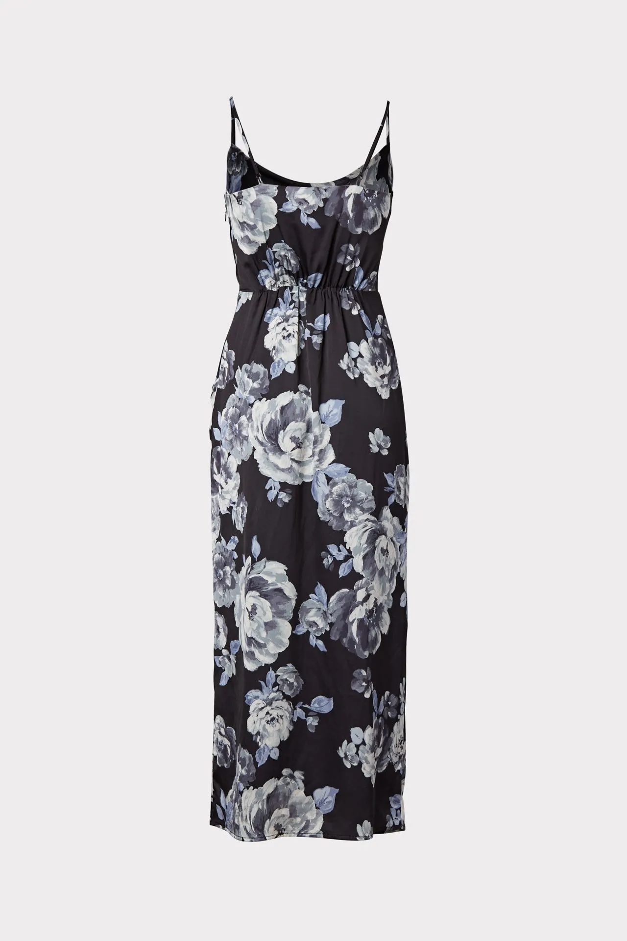 Lillianna Winter Floral Satin Dress