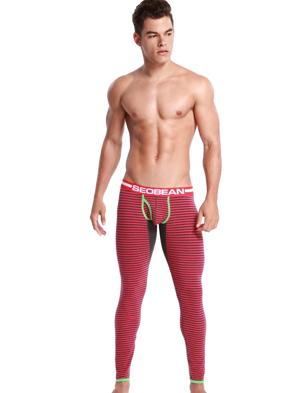 Low Rise Long Underwear Stripe Long John 50407