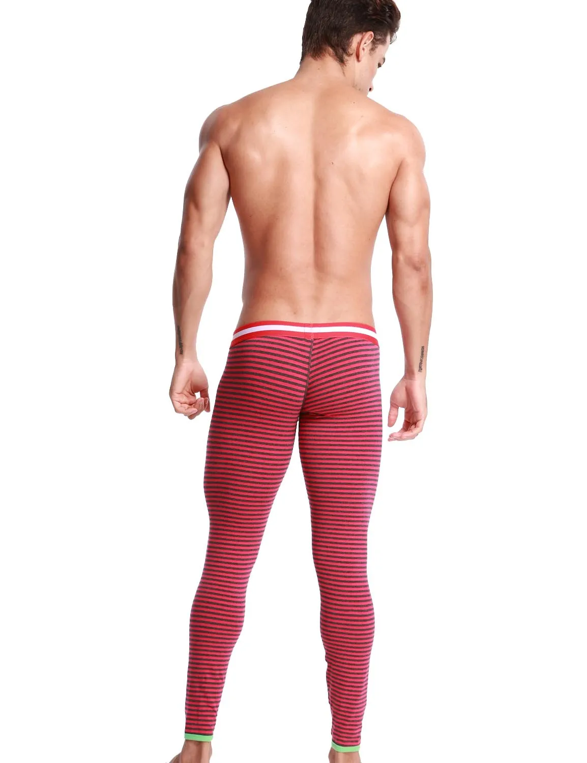 Low Rise Long Underwear Stripe Long John 50407