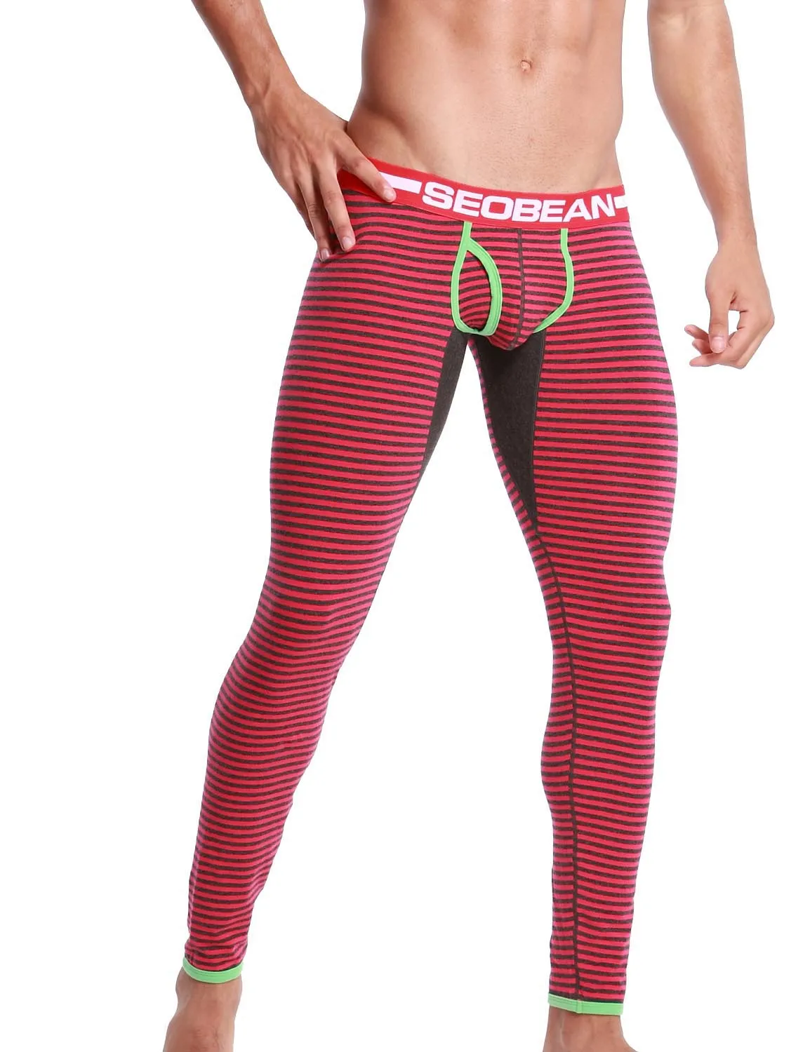 Low Rise Long Underwear Stripe Long John 50407