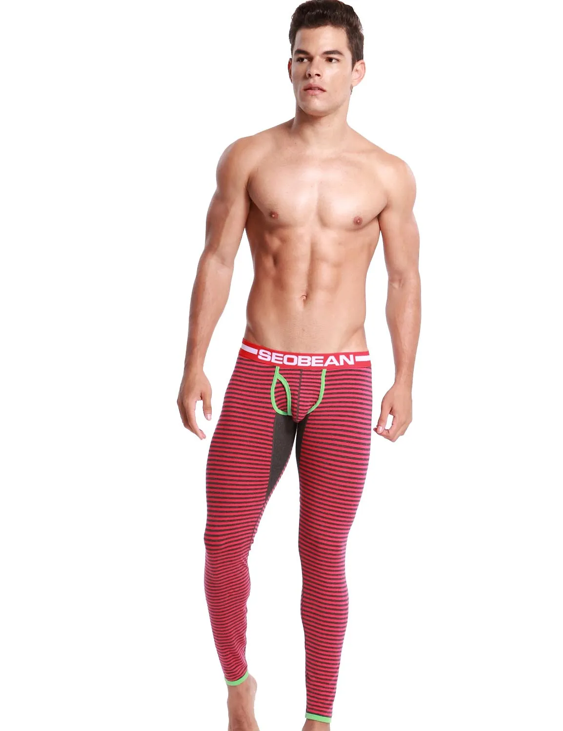 Low Rise Long Underwear Stripe Long John 50407