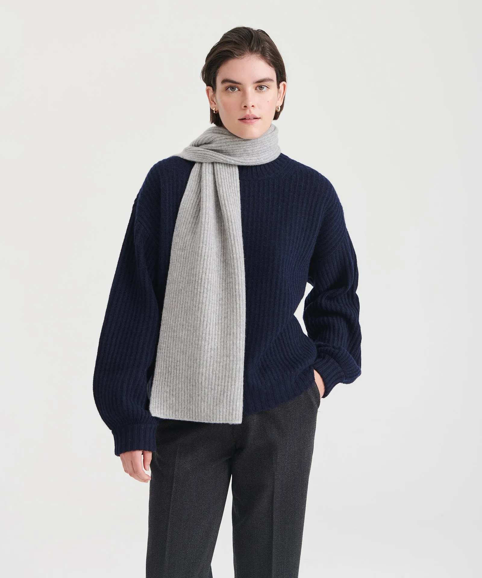 Luxe Cashmere Ribbed Scarf