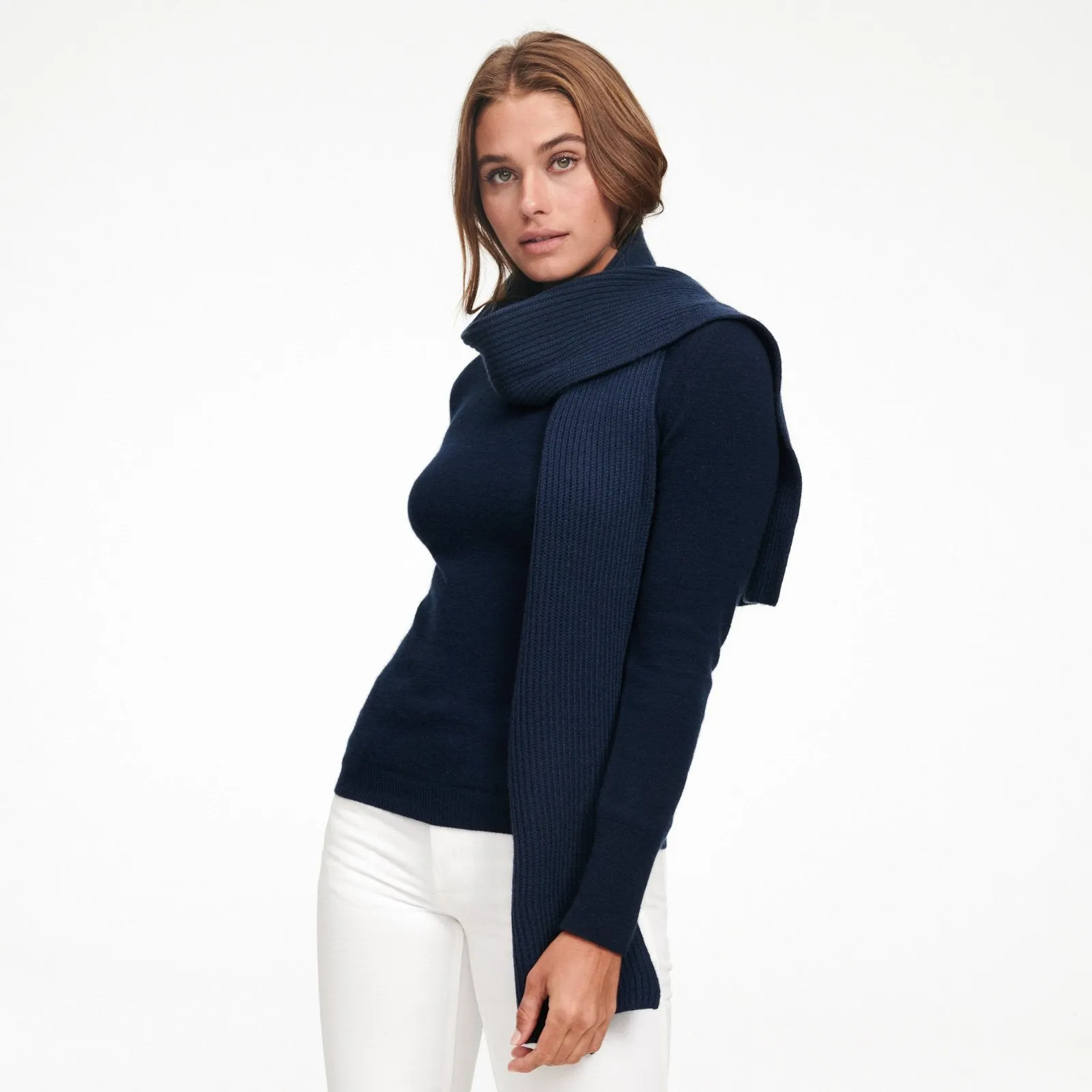 Luxe Cashmere Ribbed Scarf