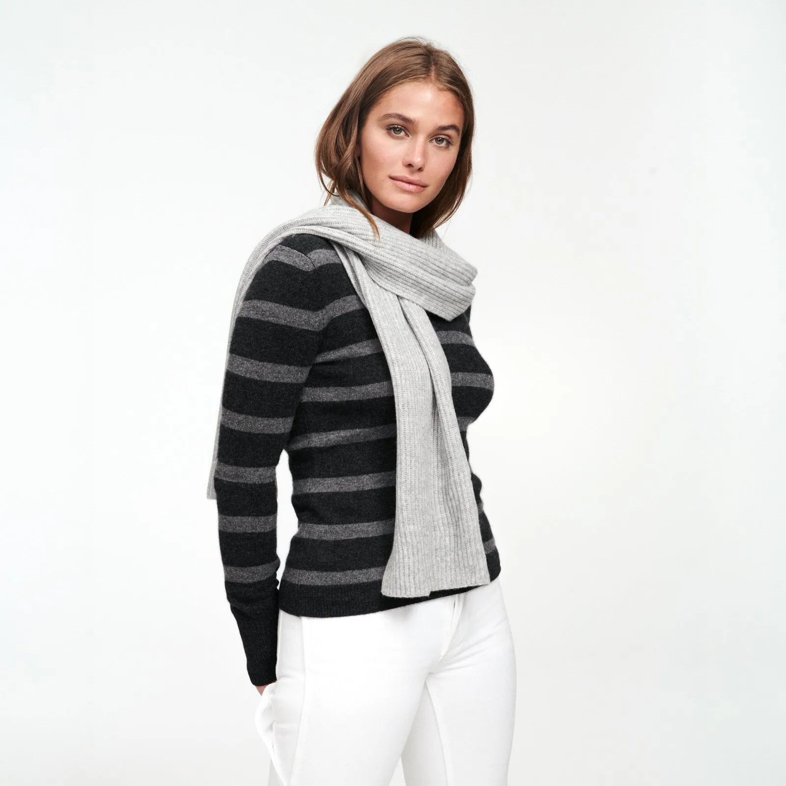 Luxe Cashmere Ribbed Scarf