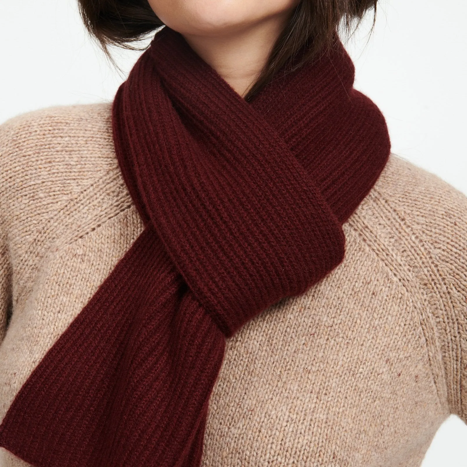 Luxe Cashmere Ribbed Scarf