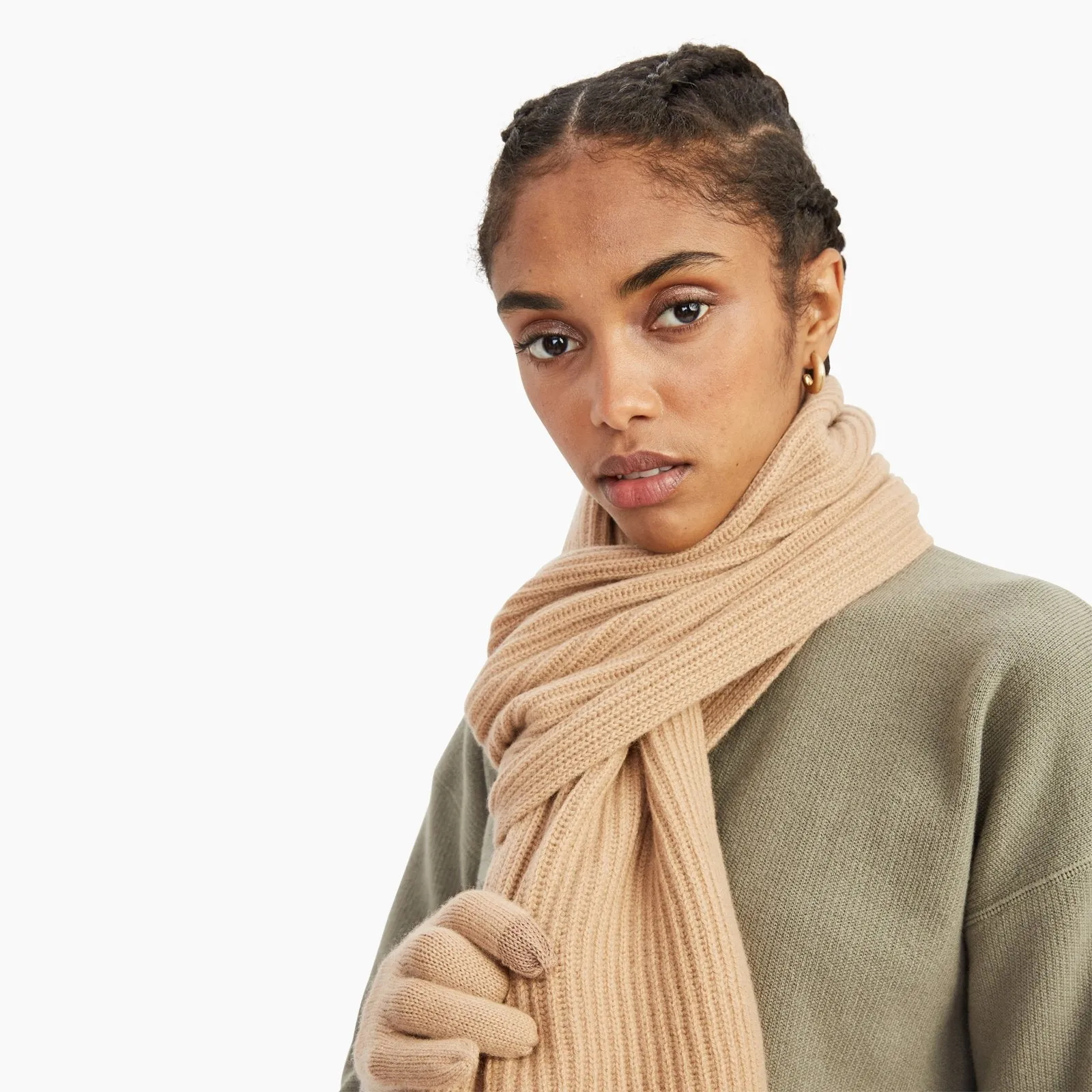 Luxe Cashmere Ribbed Scarf