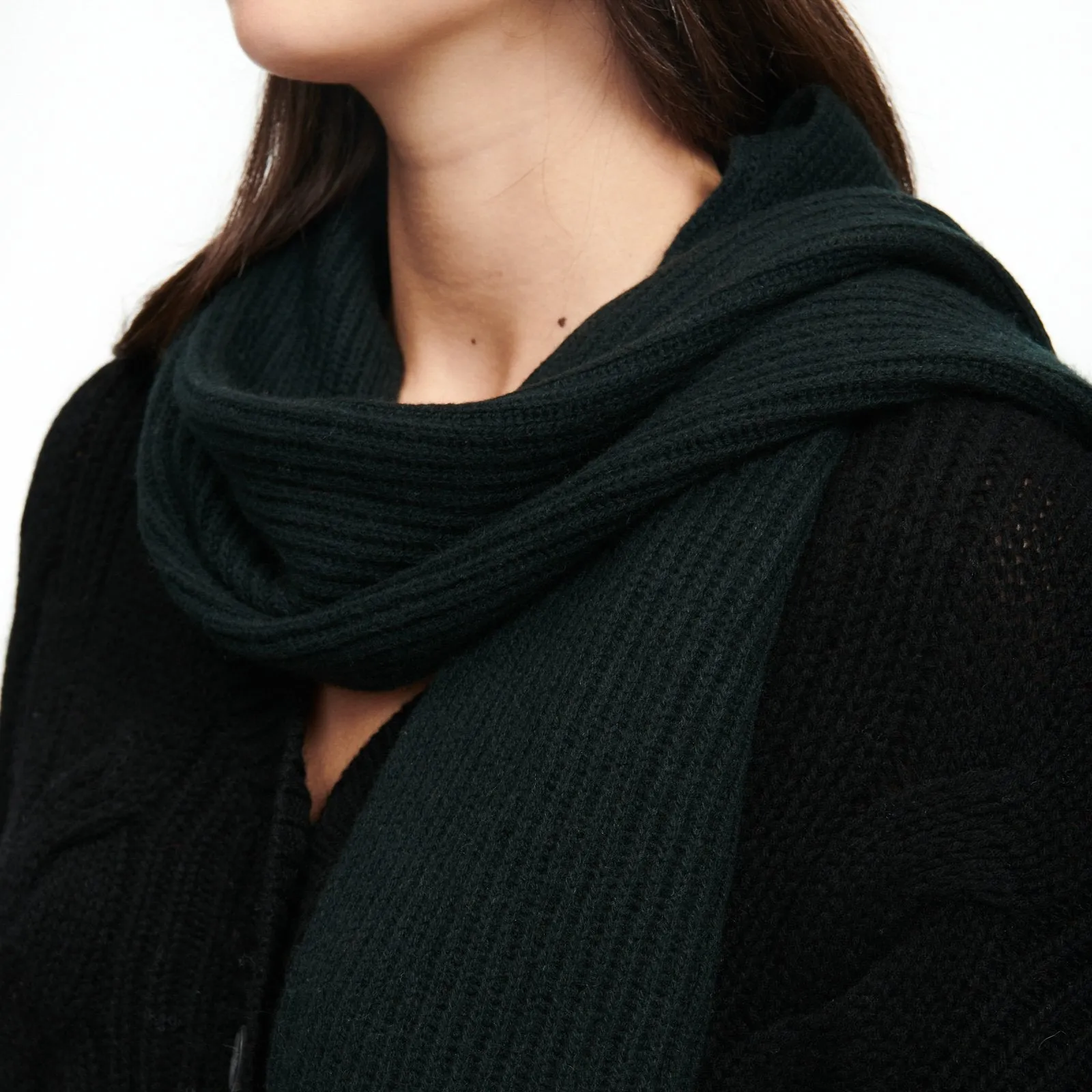 Luxe Cashmere Ribbed Scarf