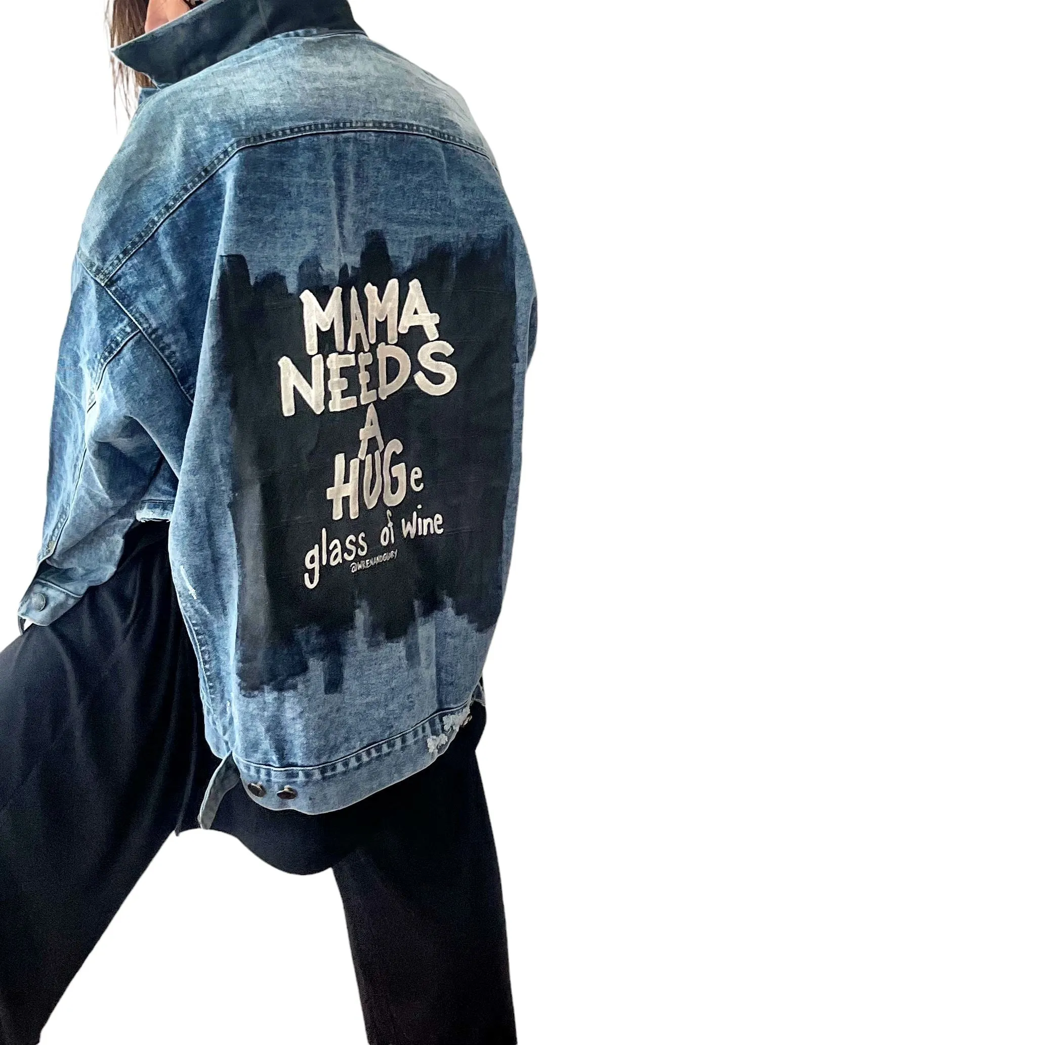 'Mama Needs A Hug' Denim Jacket