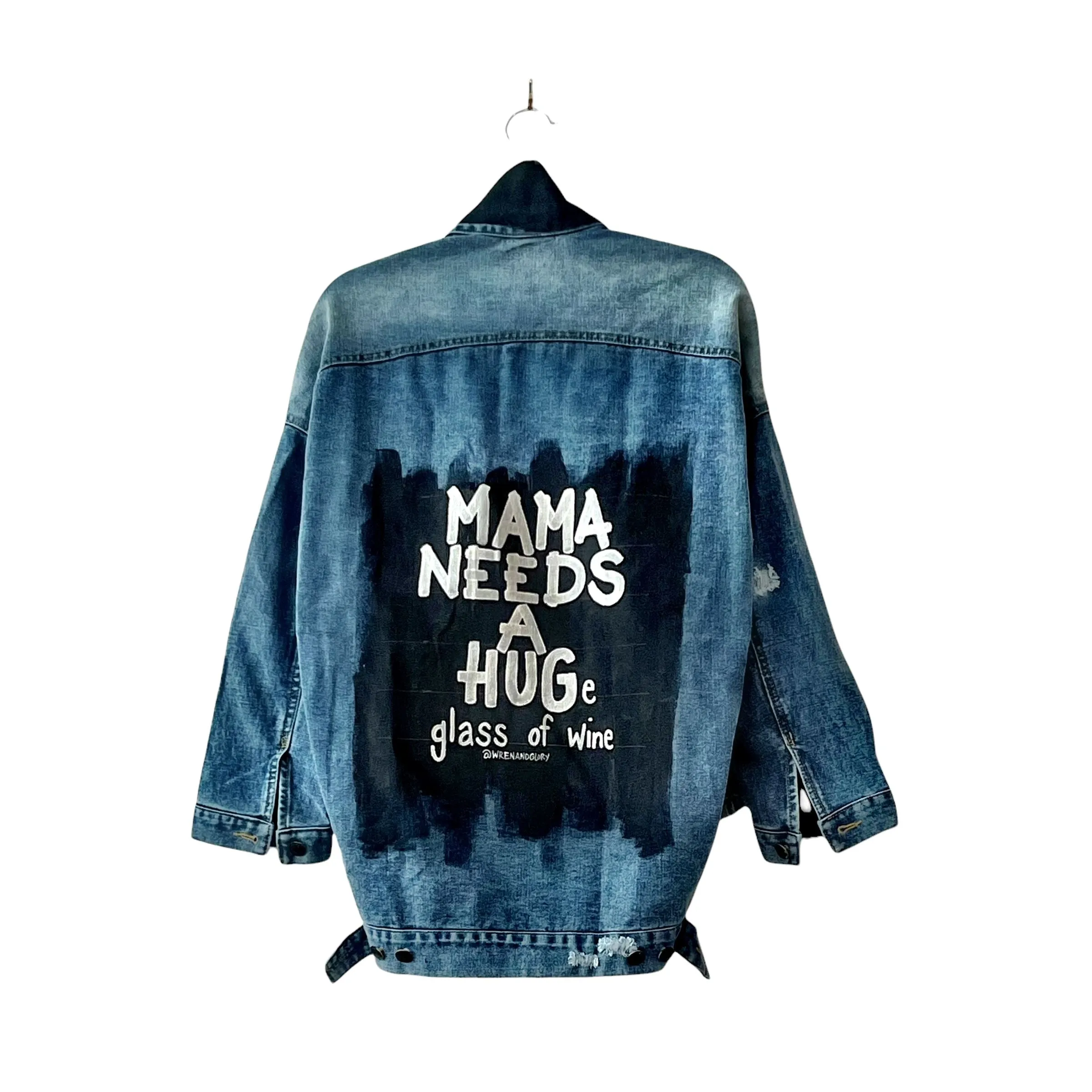 'Mama Needs A Hug' Denim Jacket