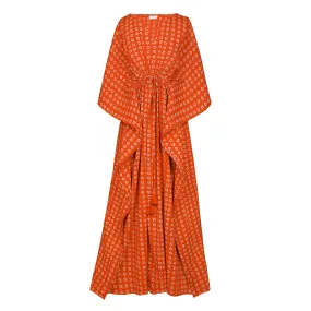 Manisha Mandarine Maxi Kaftan Dress