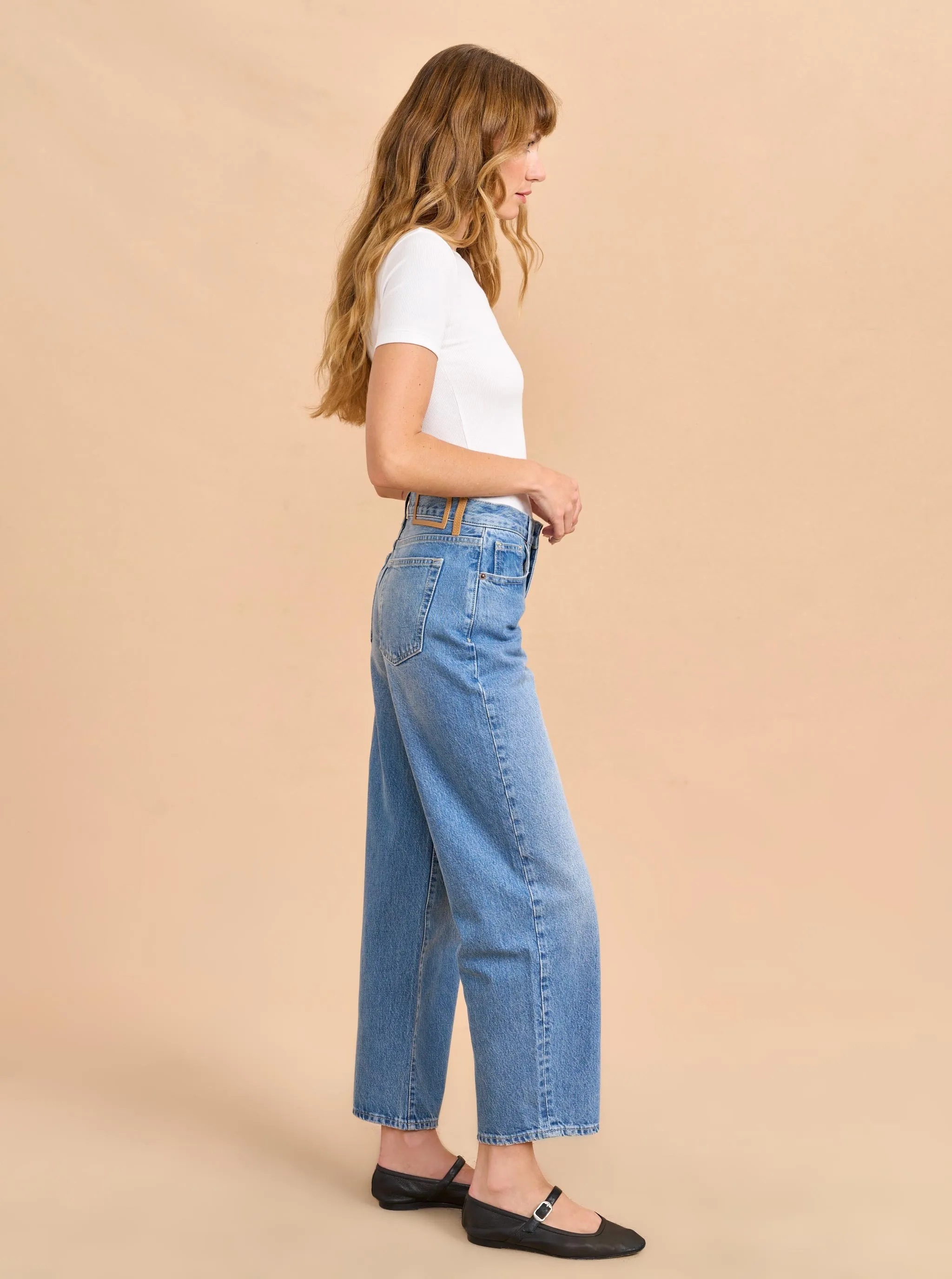 Marilyn Mid-Rise Barrel Jean