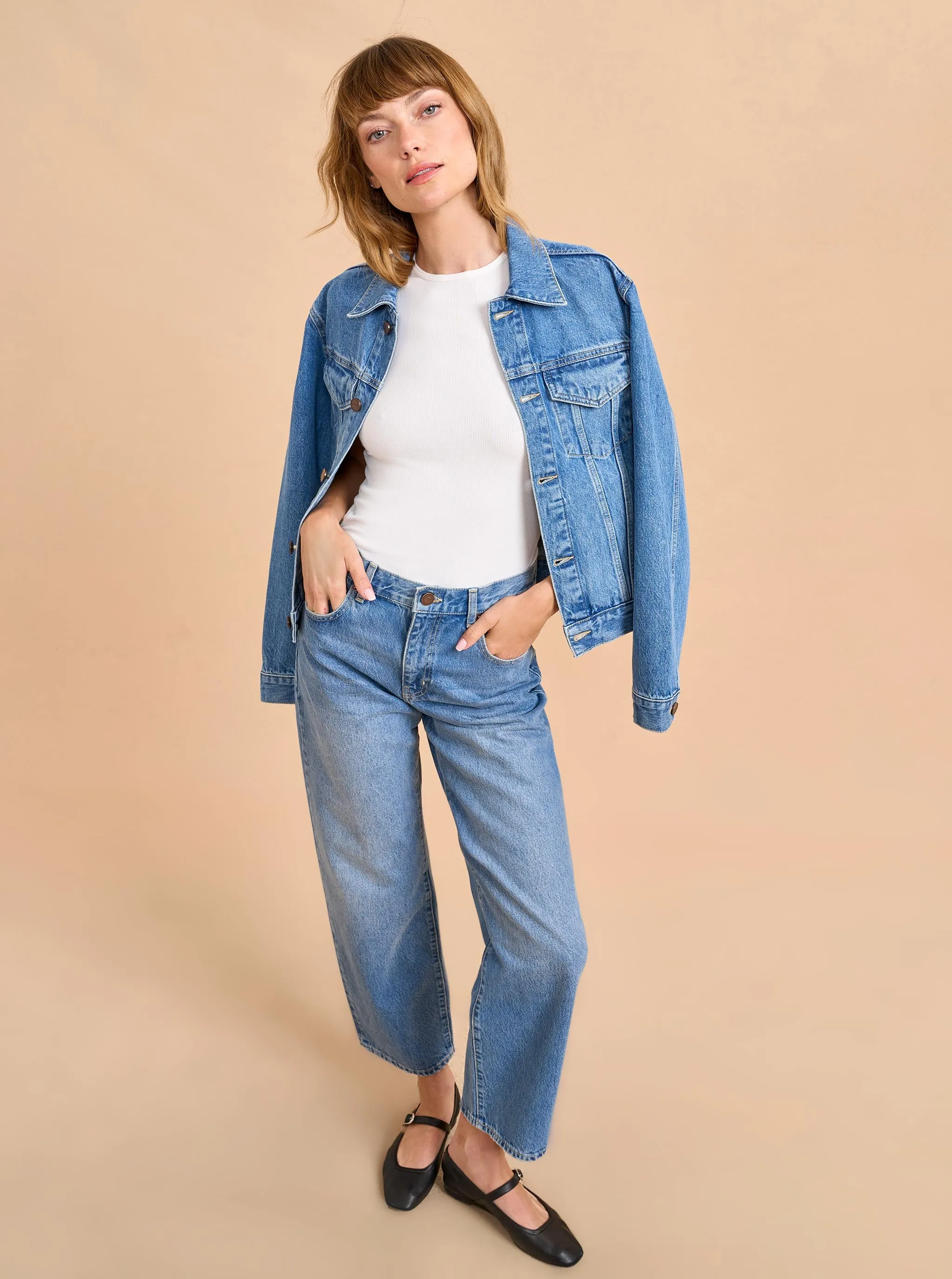 Marilyn Mid-Rise Barrel Jean