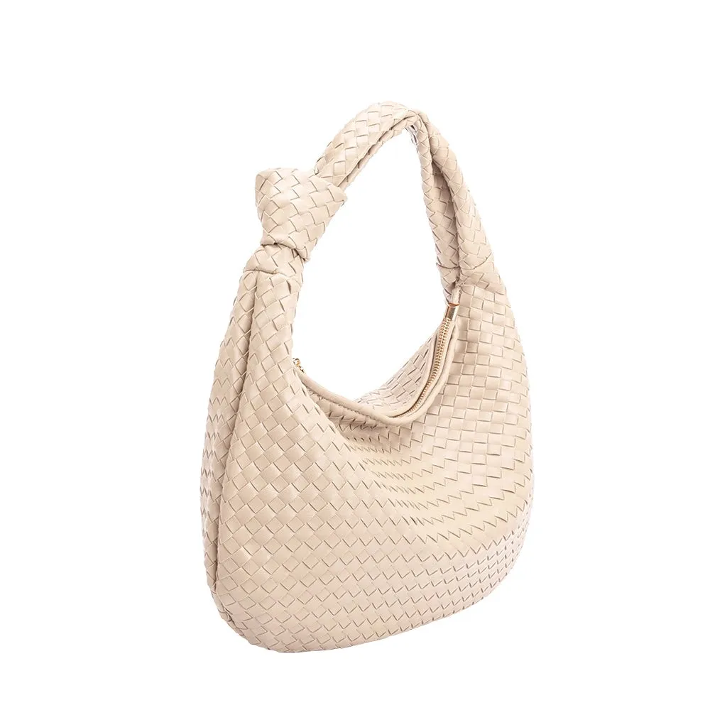 Melie Bianco - Brigitte Vegan Large Top Handle Bag in Ivory