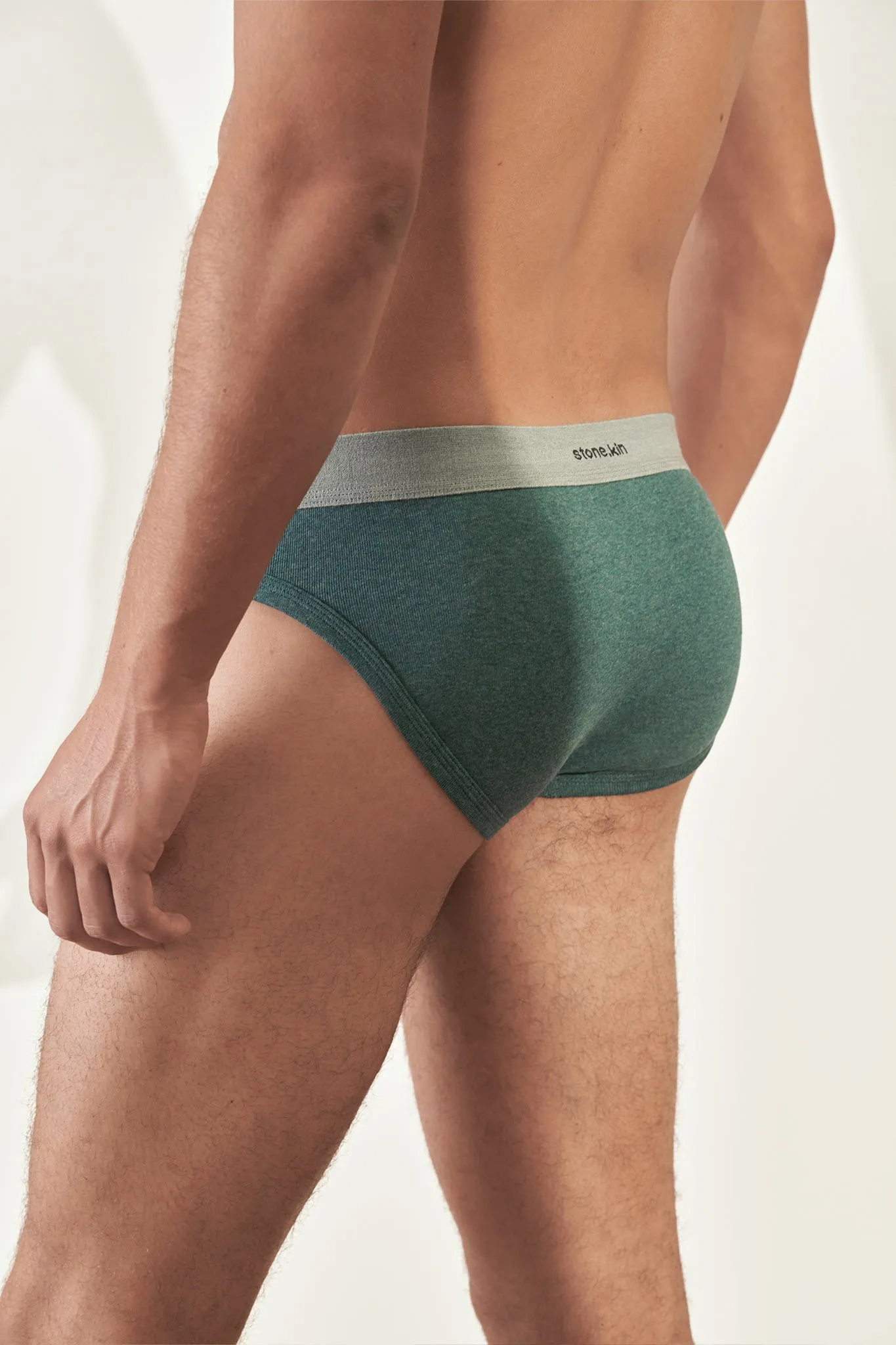 Men's Brief 3 Pack / Brown, Teal & Indigo