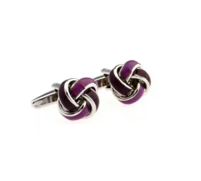 men's classical stainless steel purple knots cufflinks at modshopping