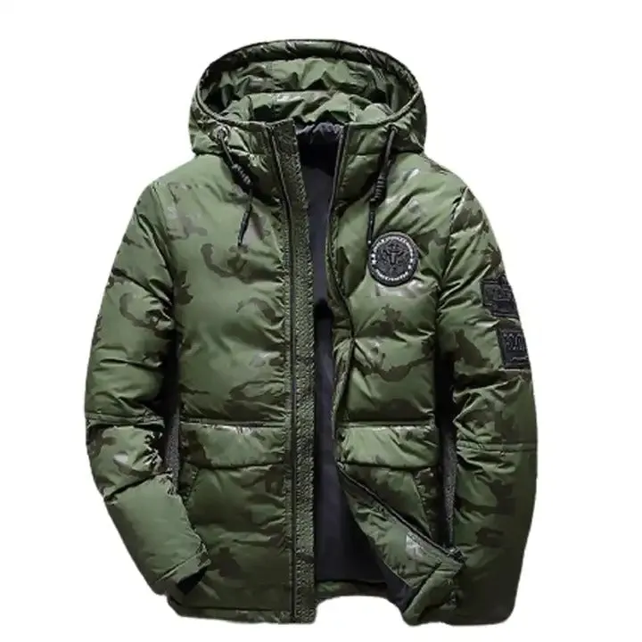 Men's Winter Down Jacket Warm Hoodie Duck Ski Suits Hooded Parkas Down Coat | 817