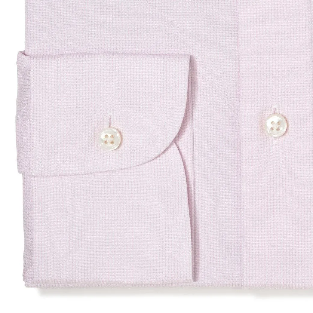 Micro Check Spread Collar Shirt