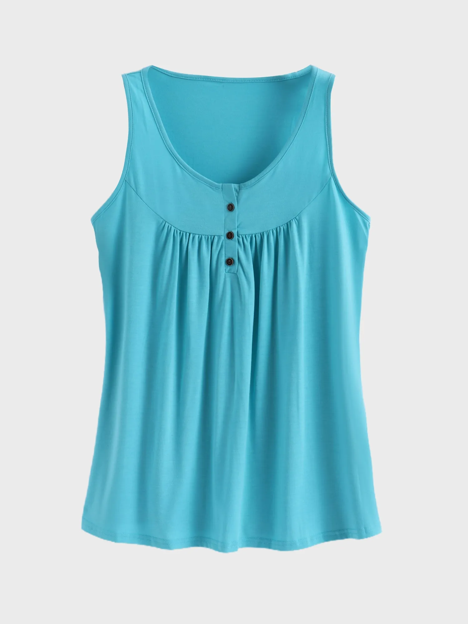 Midsize Cozy Flowy Pleated Tank Top