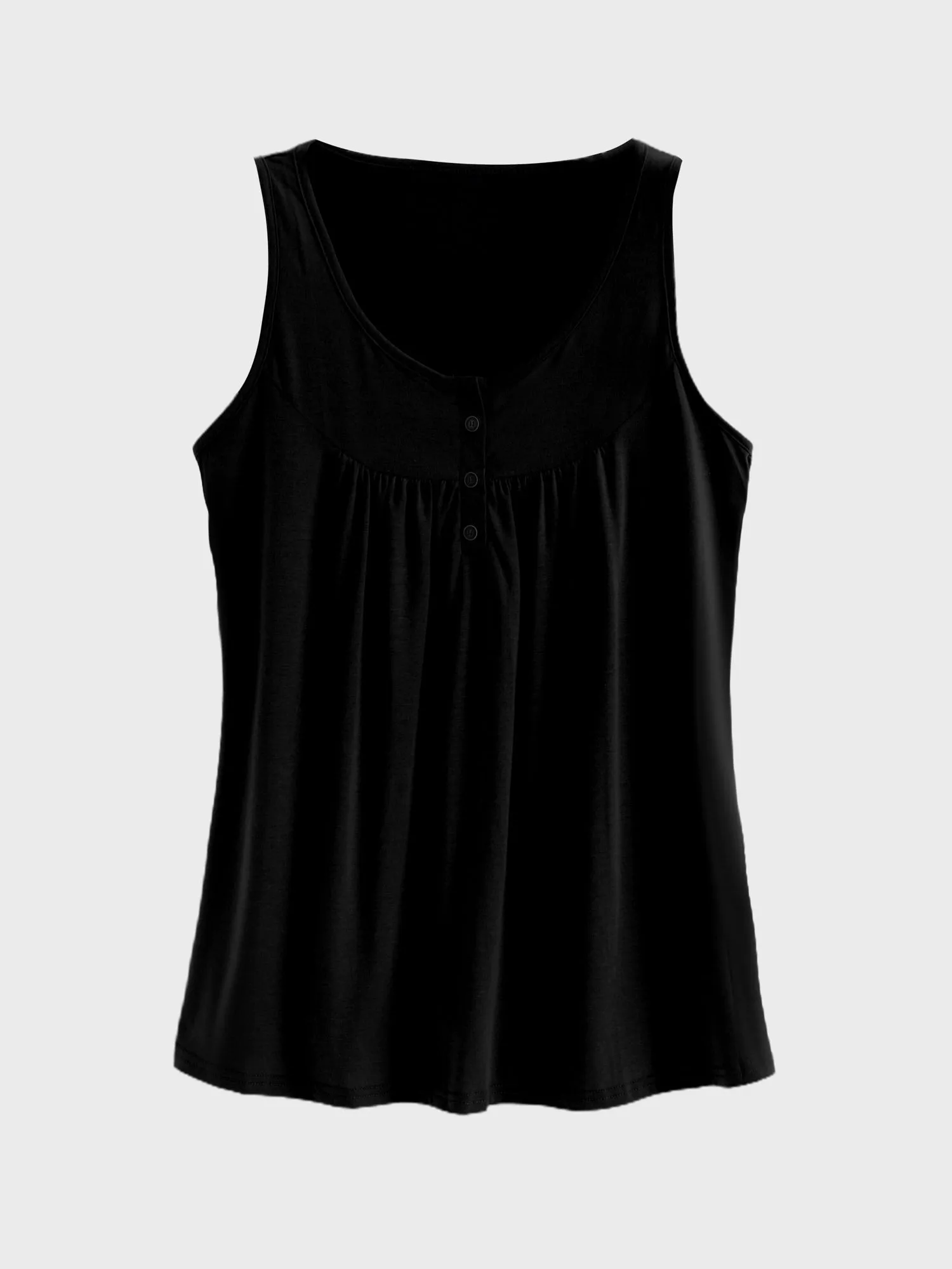 Midsize Cozy Flowy Pleated Tank Top