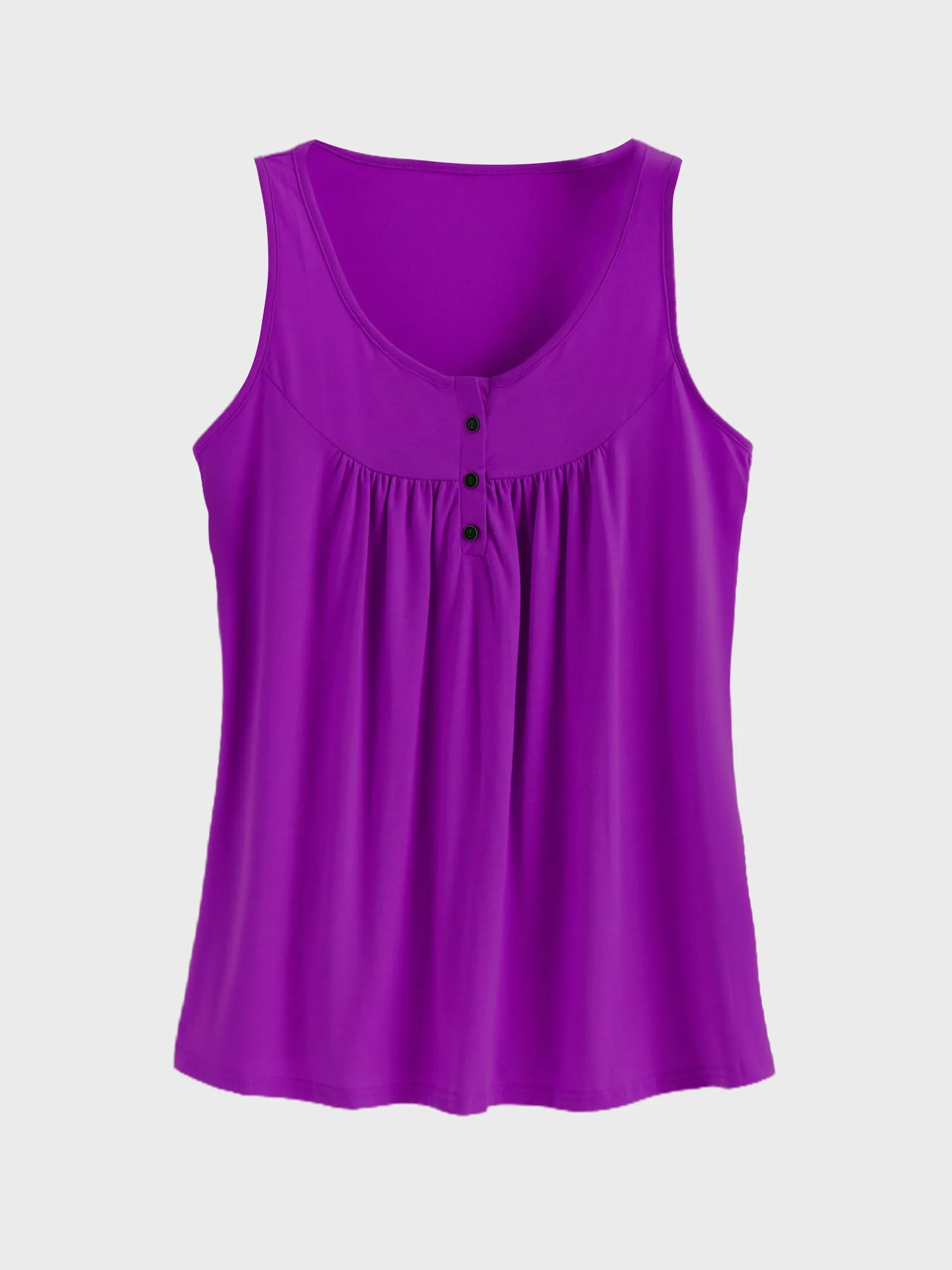 Midsize Cozy Flowy Pleated Tank Top