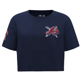 MLB ATLANTA BRAVES MASHUP WOMEN'S BOXY TEE (MIDNIGHT NAVY)