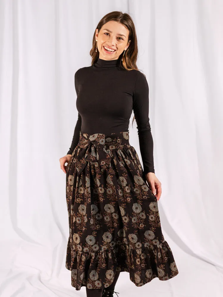 Nahla Midi Skirt - Fall Blossom